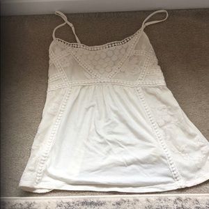 Worn Cream AEO top sz Small